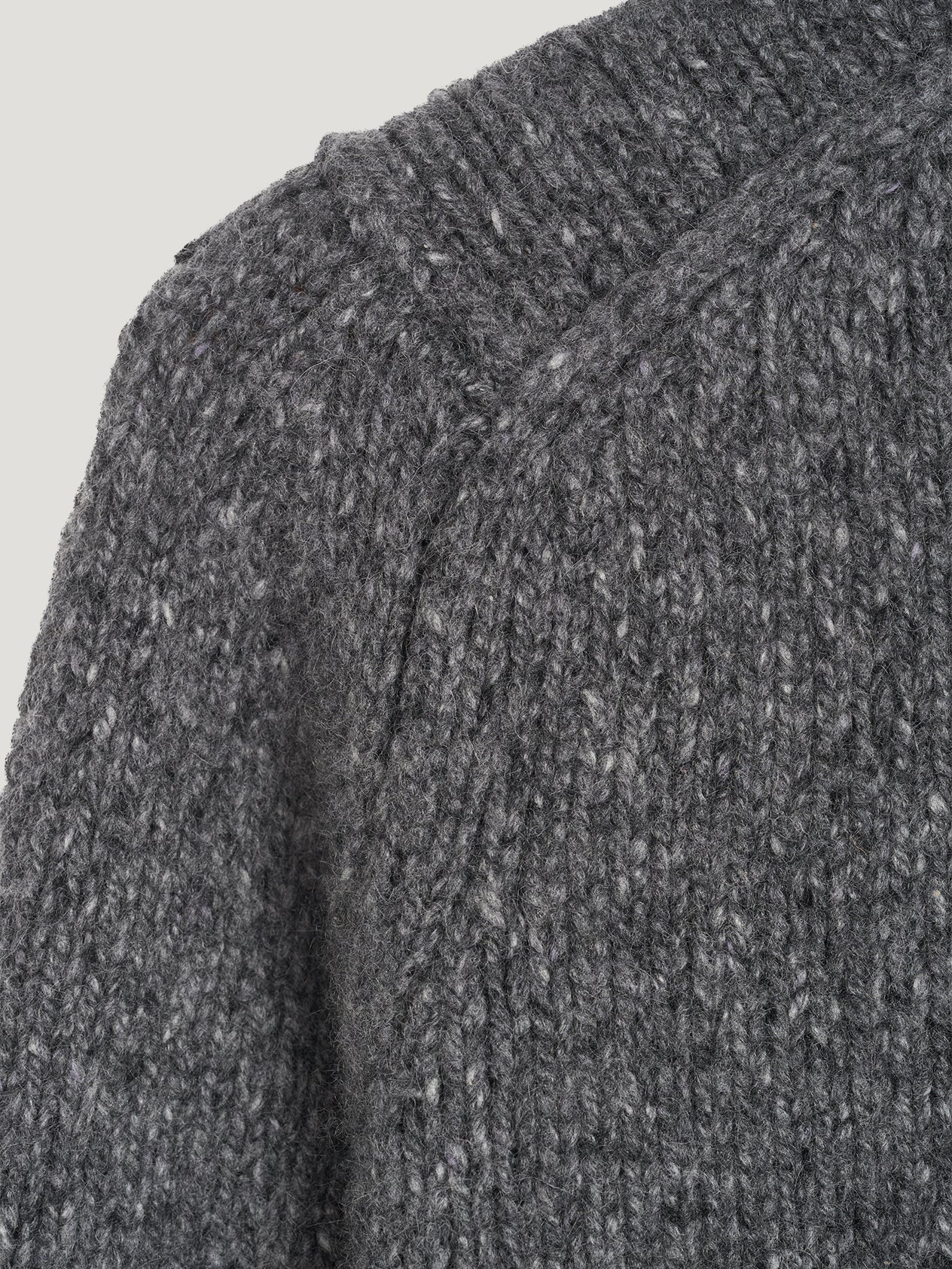 Grey Super Luxe Cashmere Crewneck - Image 3