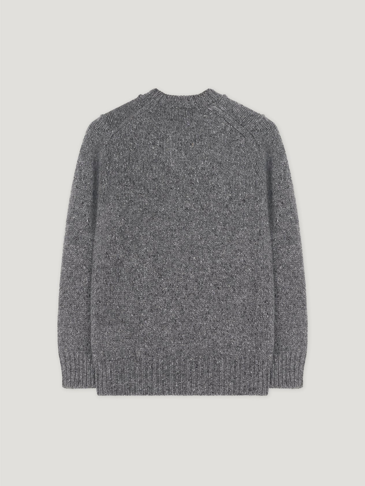 Grey Super Luxe Cashmere Crewneck - Image 4