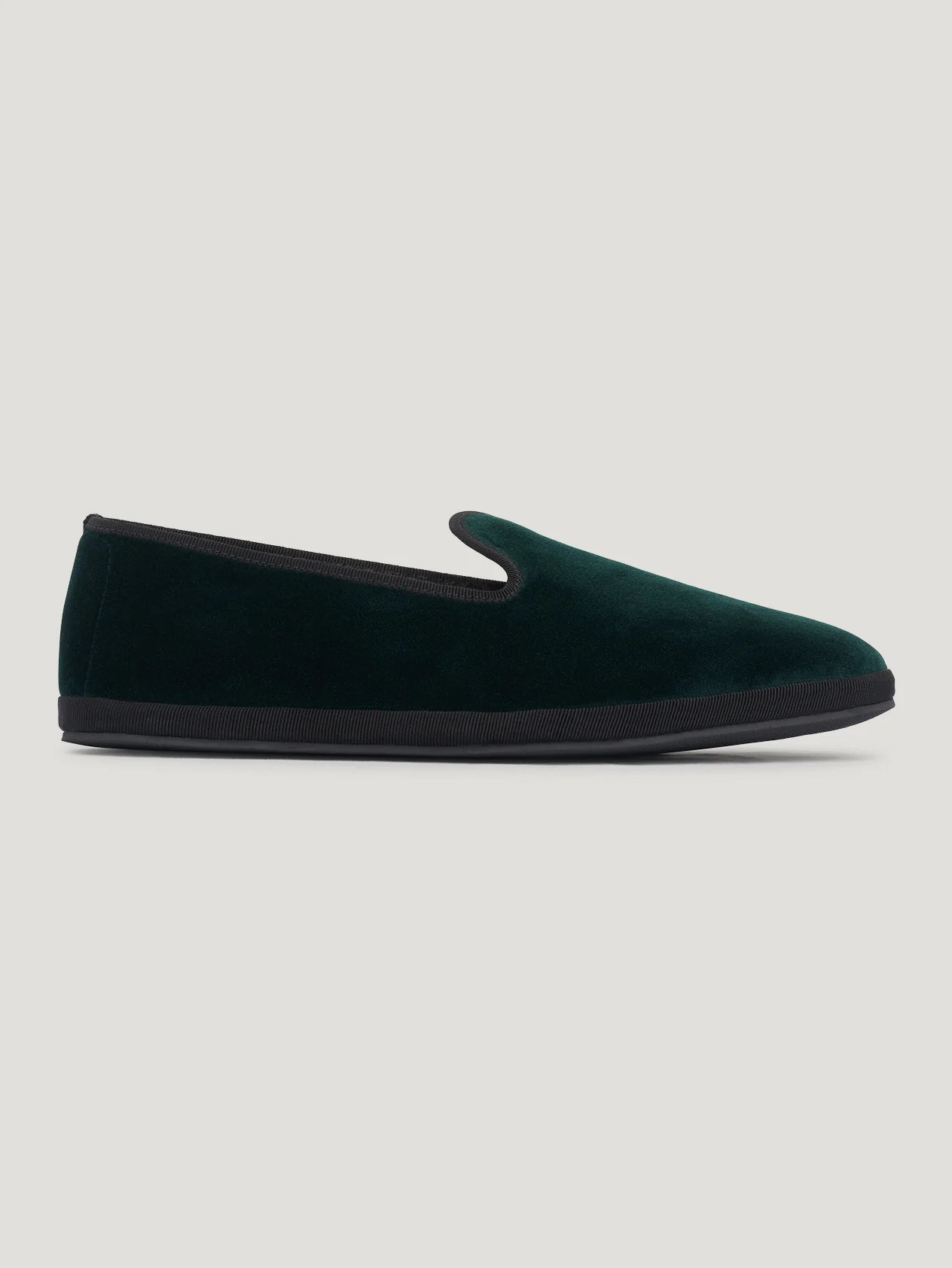 Forest Green Velvet Slippers - Image 2