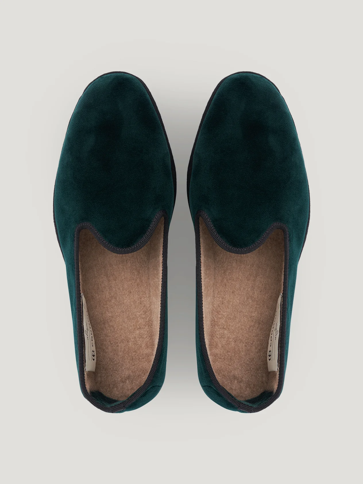Forest Green Velvet Slippers - Image 4