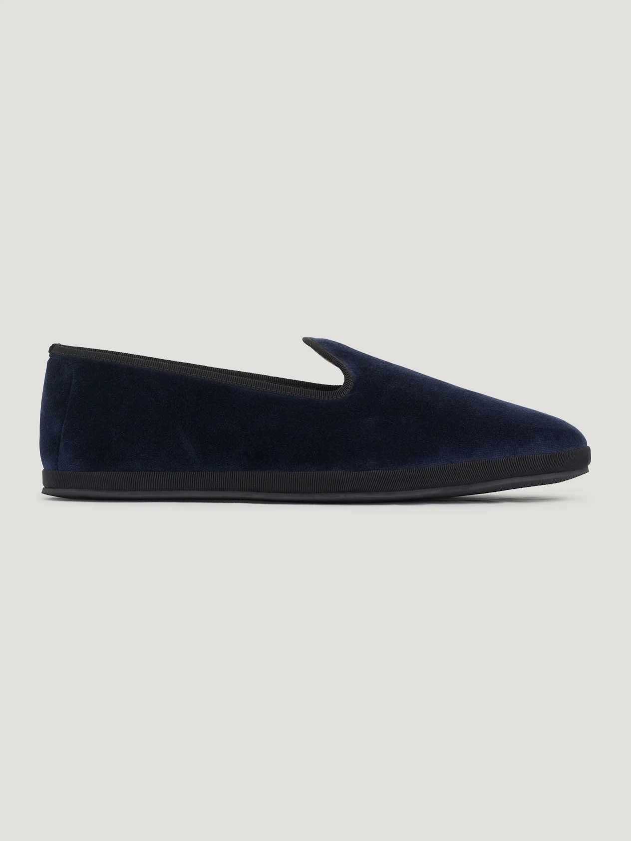 Midnight Blue Velvet Slippers - Image 2