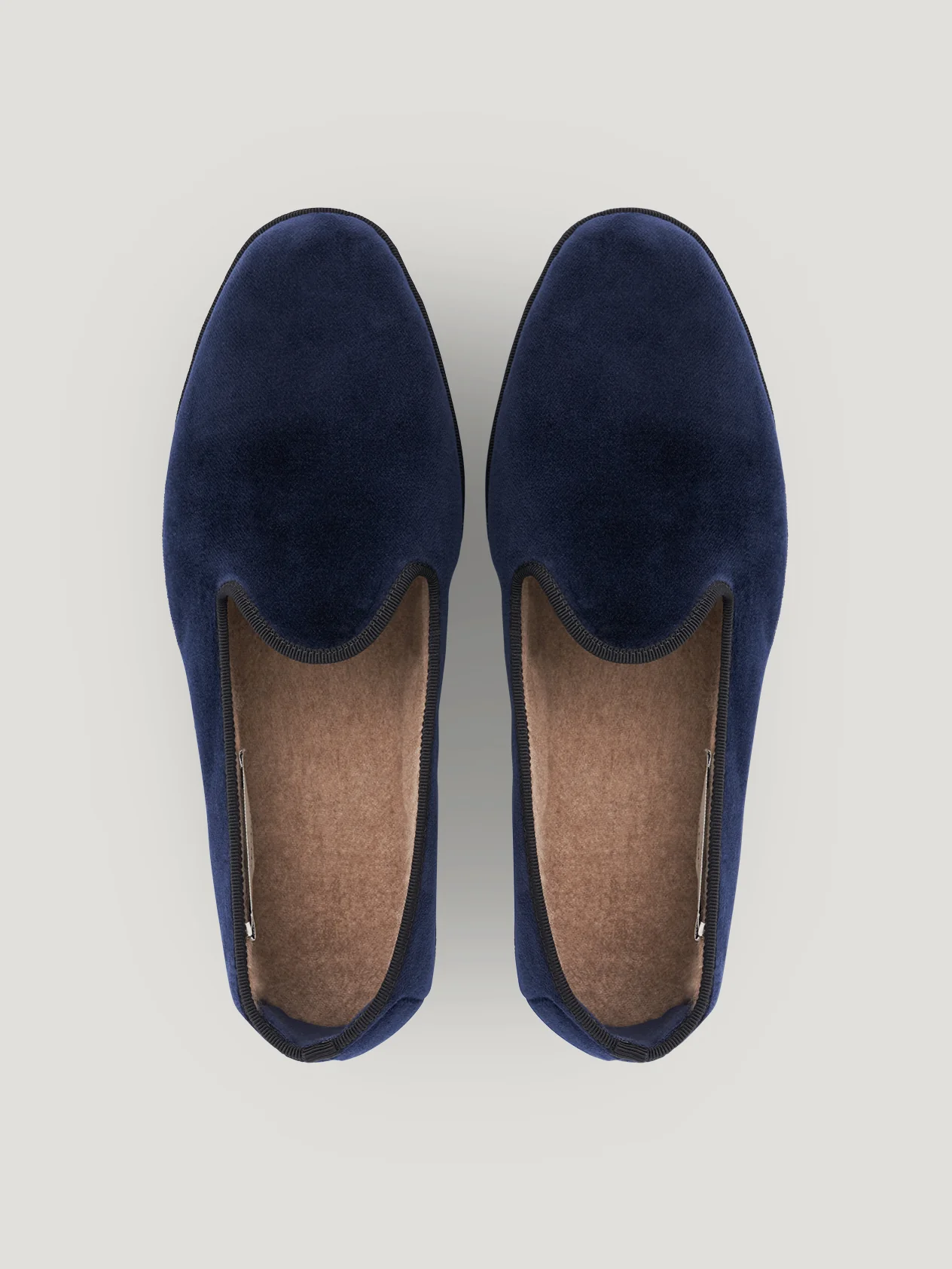 Midnight Blue Velvet Slippers - Image 4