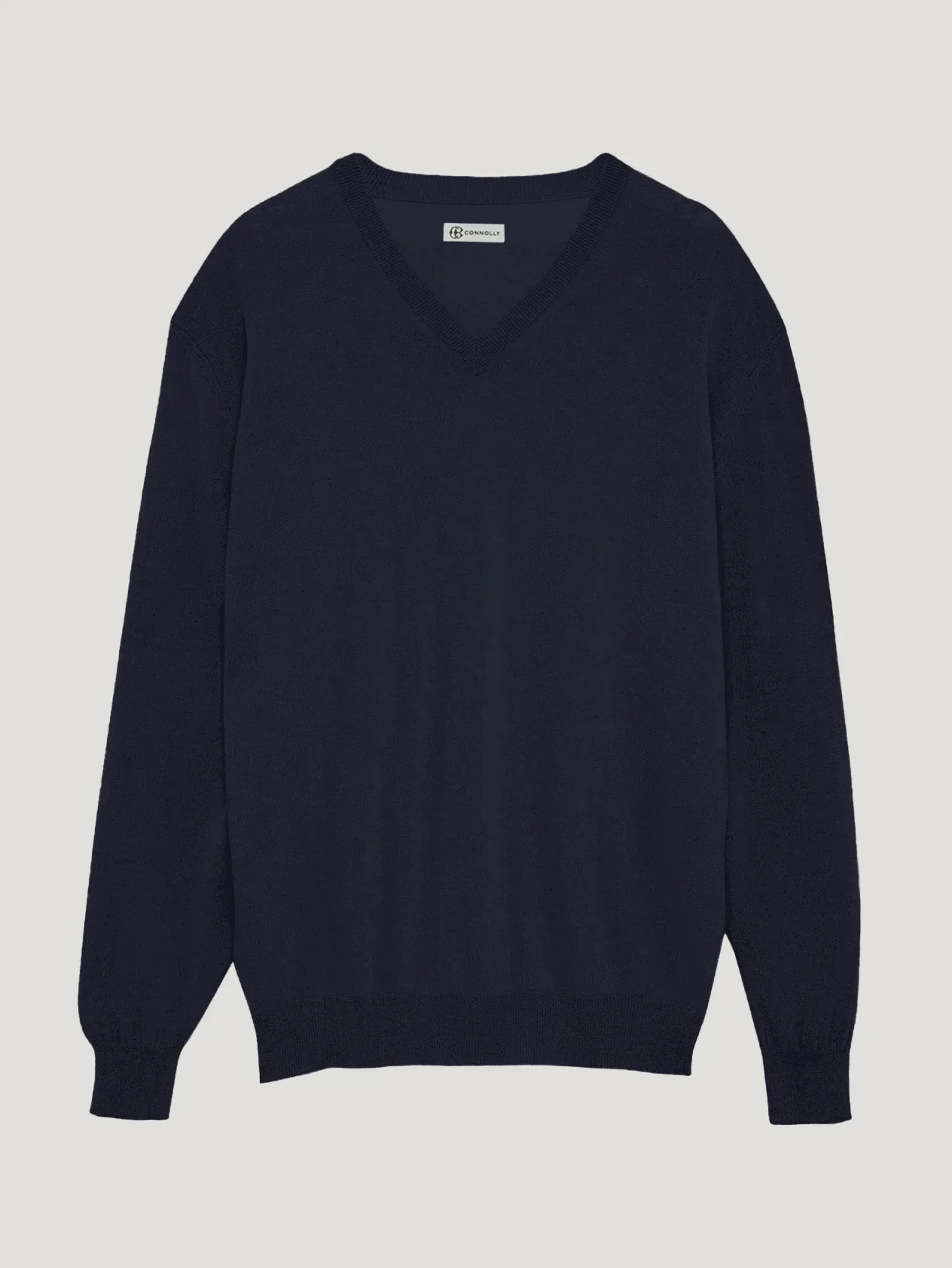 Navy Venetian V Neck