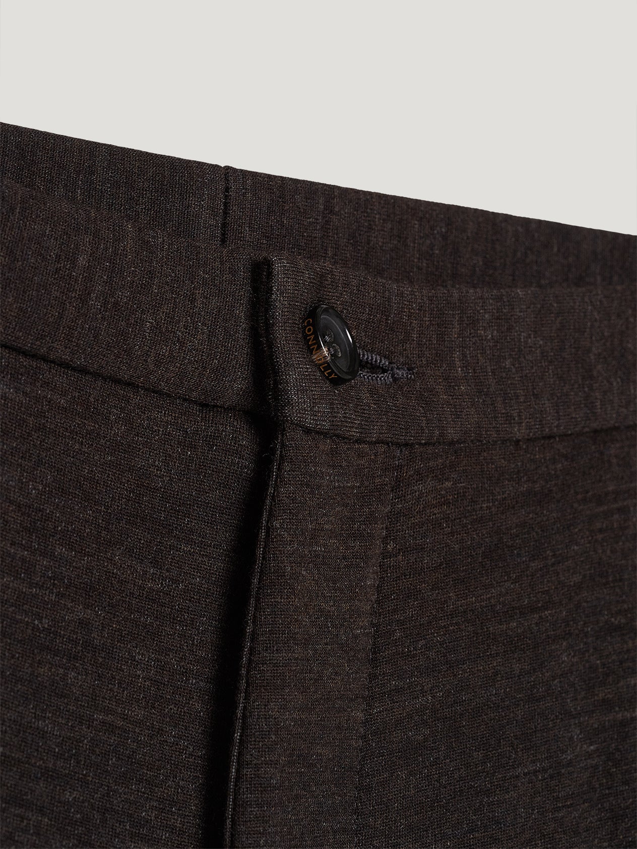 Brown/Grey Wide Leg Jersey Trouser - Image 3