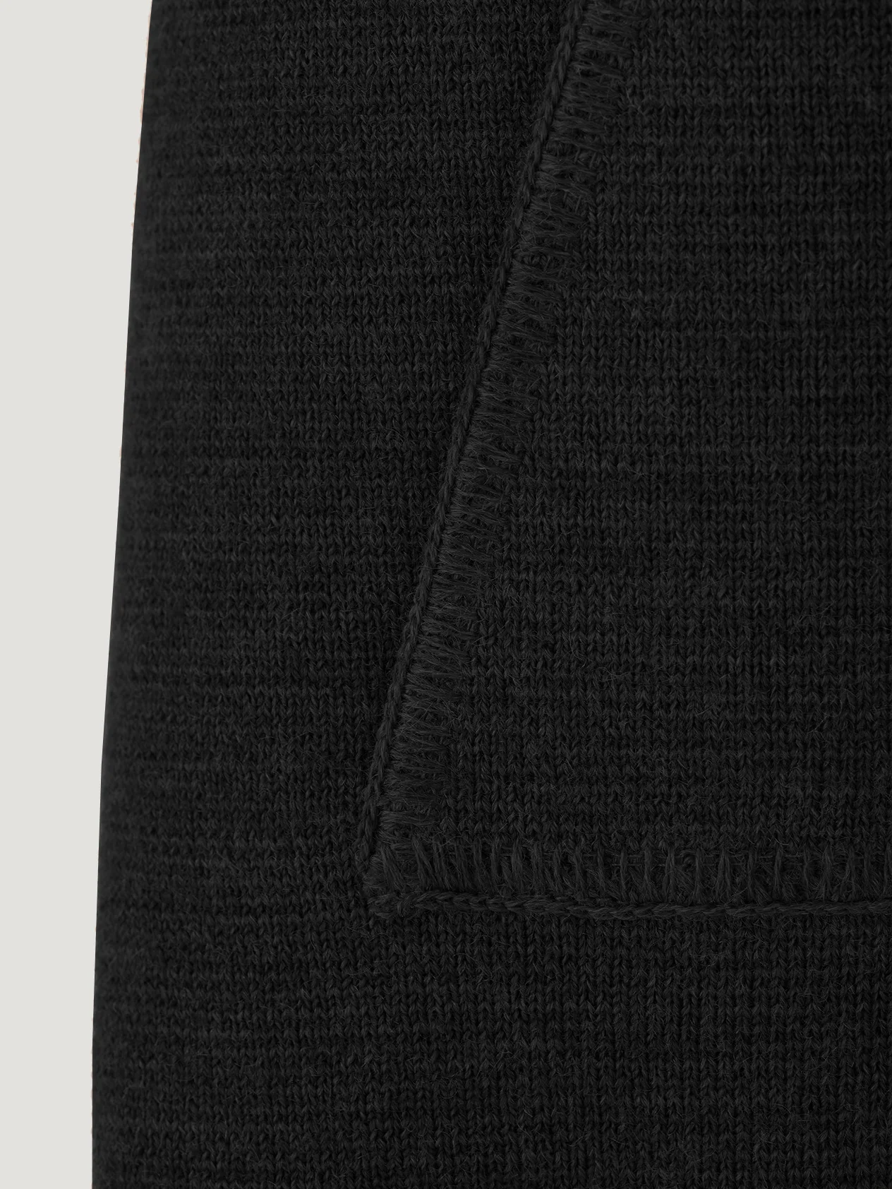 Black Wool Drop Back Car Vest - Image 3