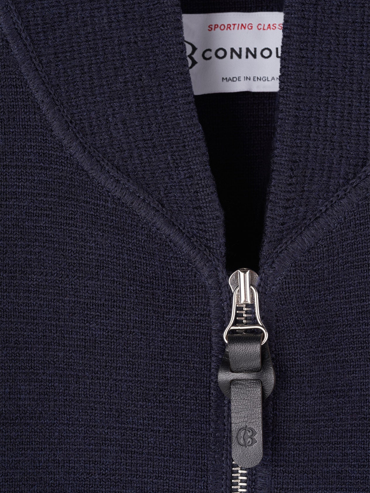 Navy Wool Drop Back Car Vest - Image 2