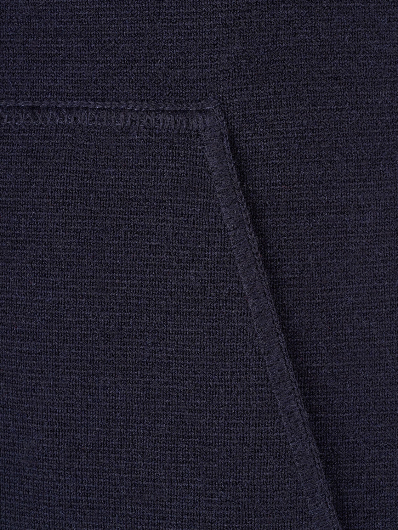 Navy Wool Drop Back Car Vest - Image 3