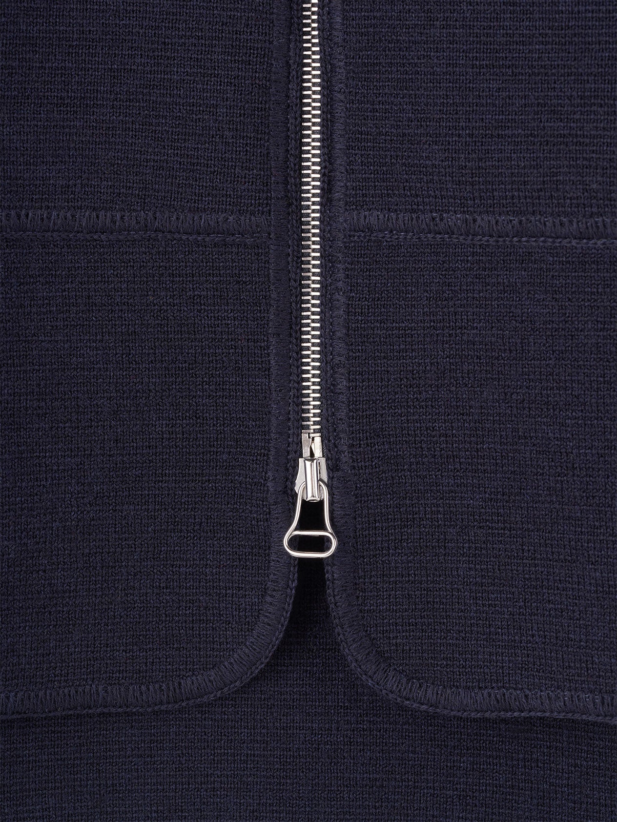 Navy Wool Drop Back Car Vest - Image 4