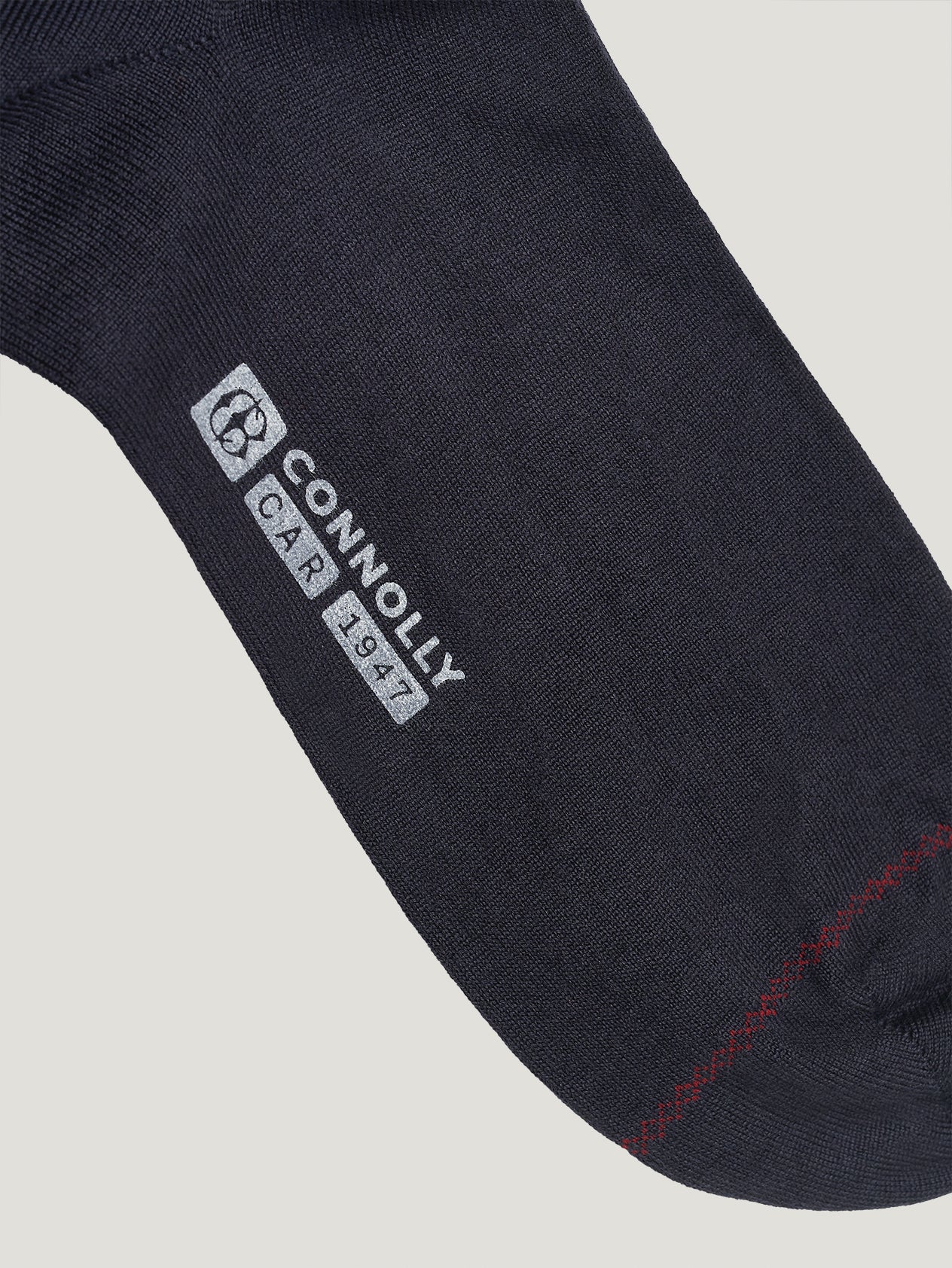 Navy Cashmere and Silk Socks - Image 2
