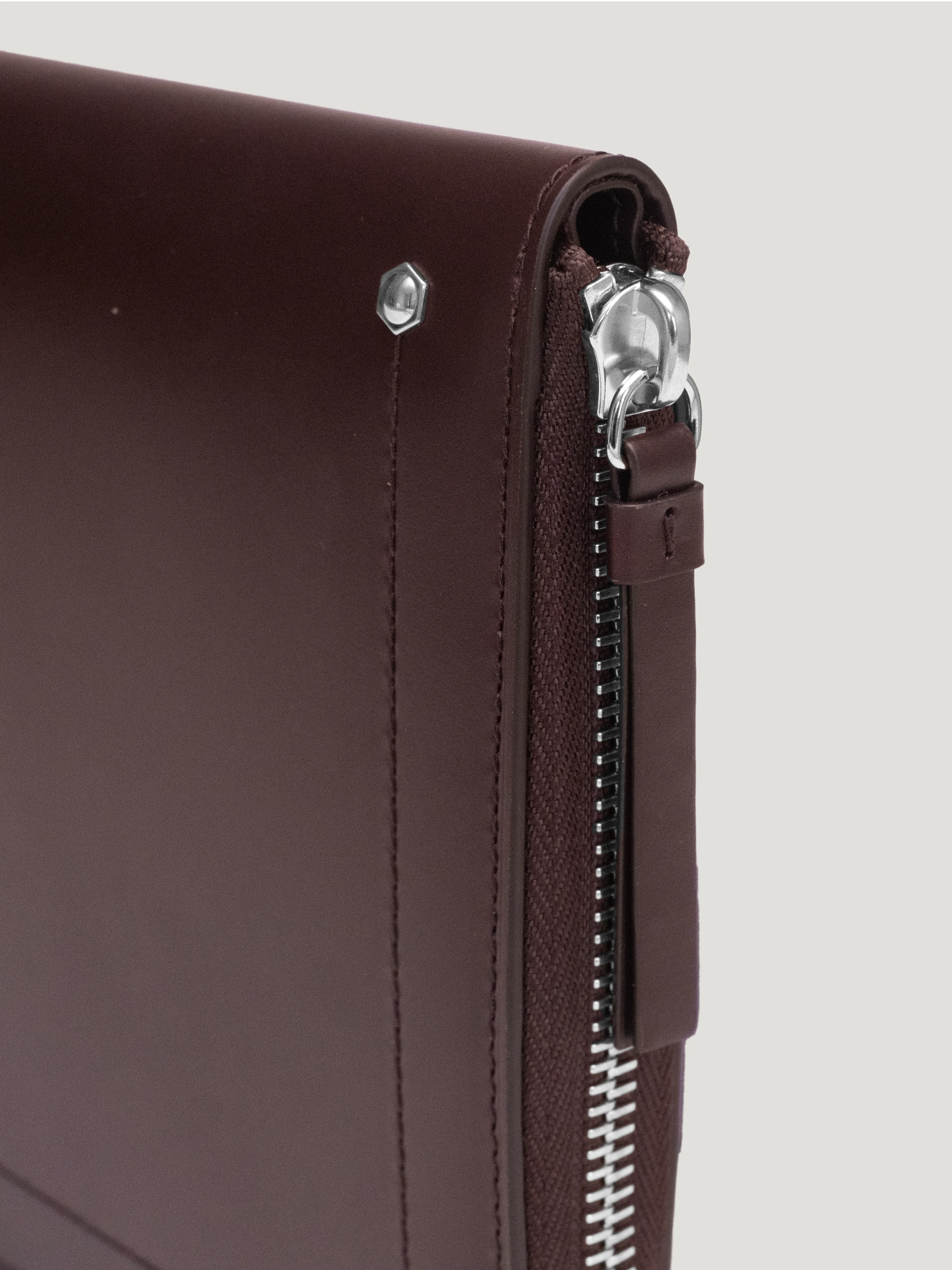 Burgundy Zip Around Travel Wallet - Image 2