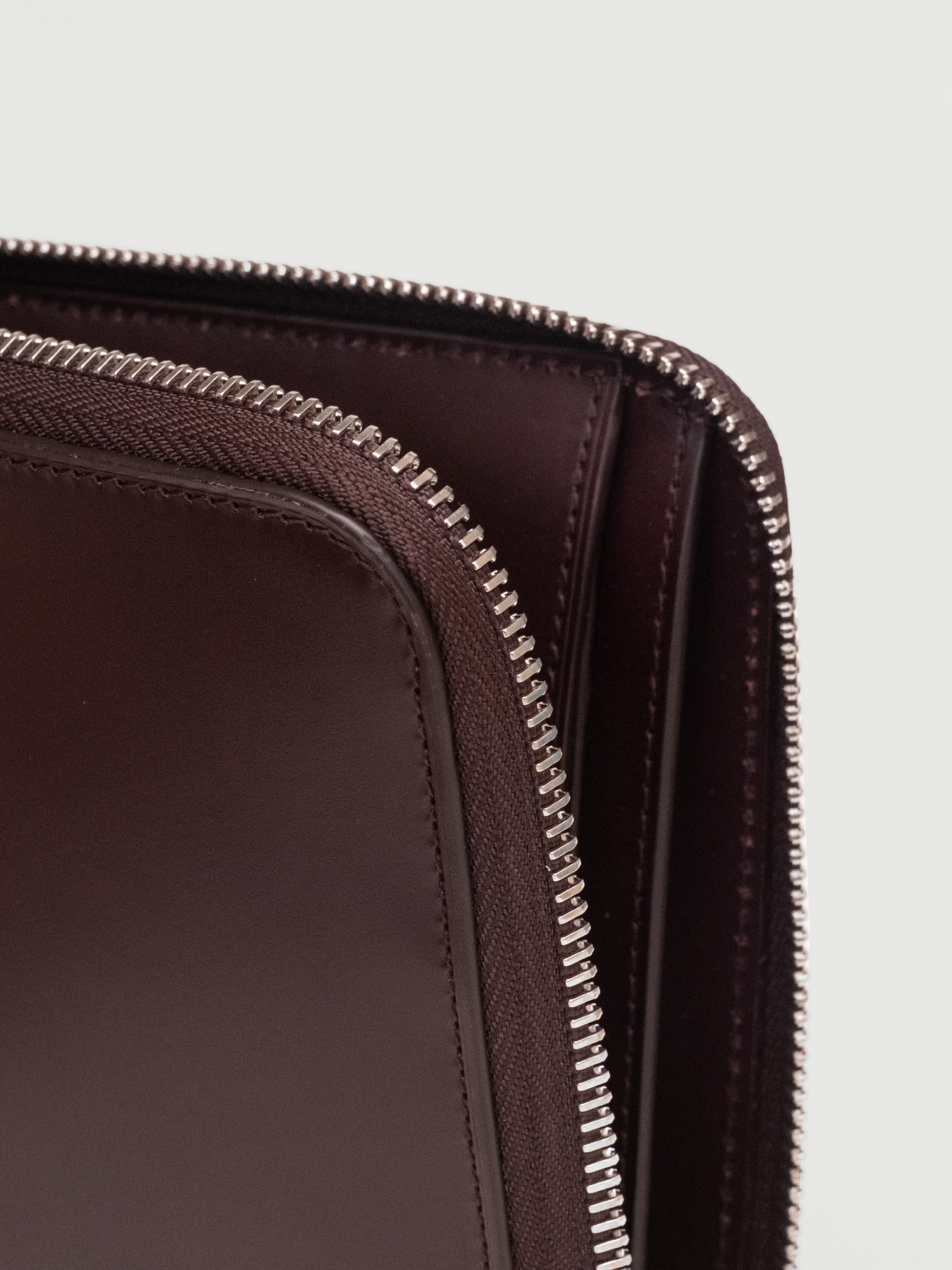 Burgundy Zip Around Travel Wallet - Image 4